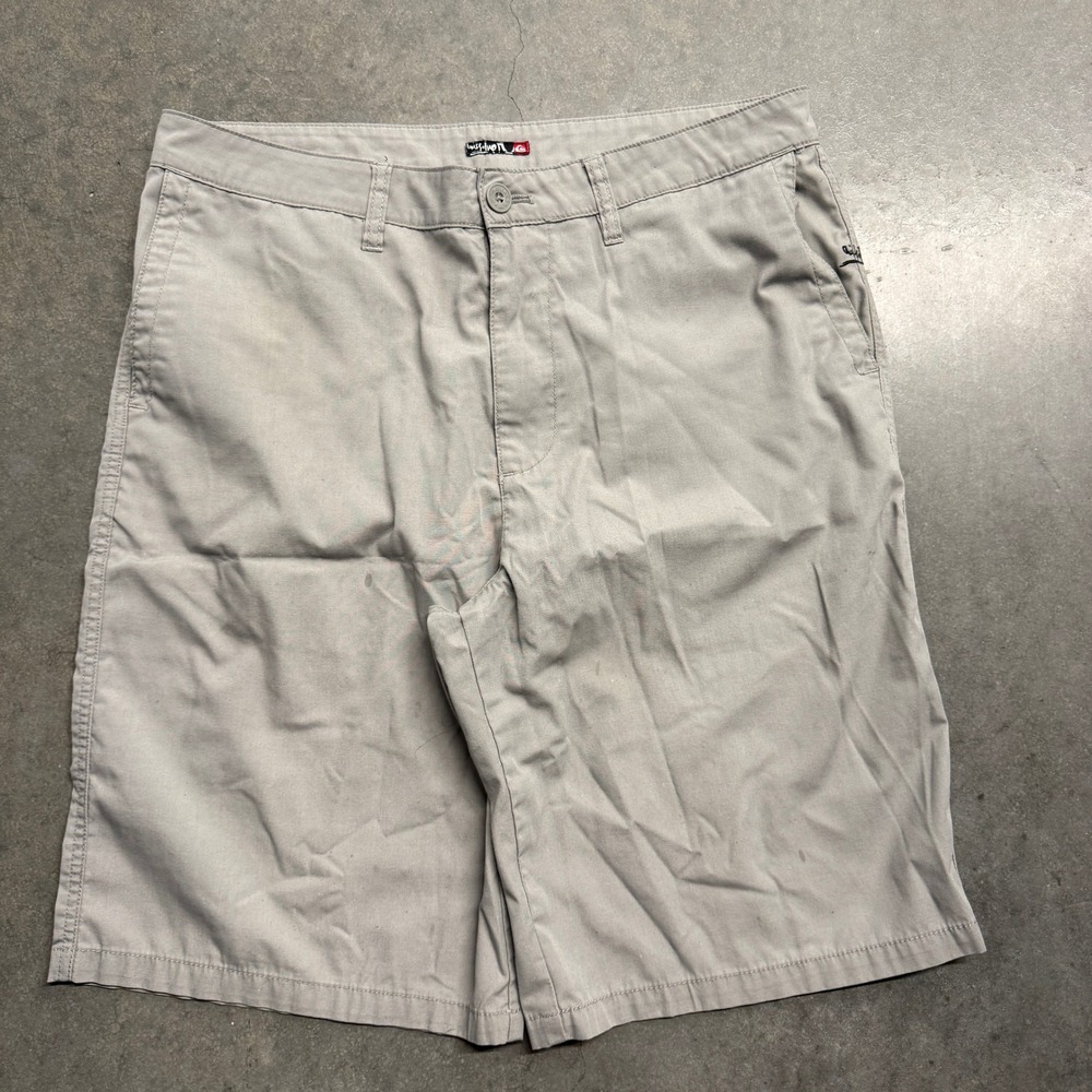 Quiksilver Mens Chino Walk Shorts Gray Size 34 Casual Summer Outdoor
